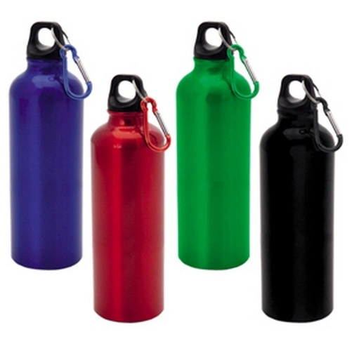 Bidón de aluminio 750 ml con mosquetón integrado ref DE16