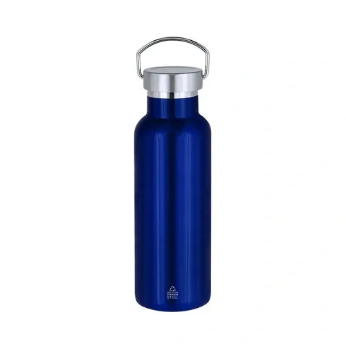 Bidón Térmico Acero Inoxidable Reciclado 500ml ref 21991 - Azul