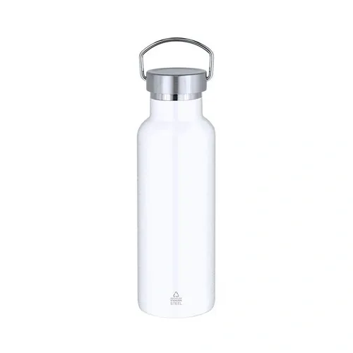 Bidón Térmico Acero Inoxidable Reciclado 500ml ref 21991 - Blanco