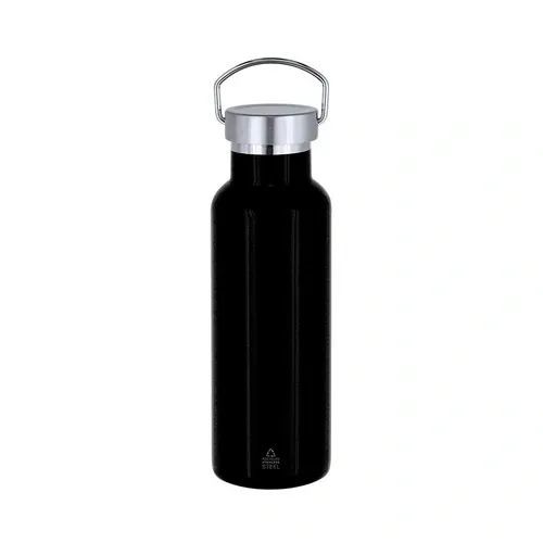 Bidón Térmico Acero Inoxidable Reciclado 500ml ref 21991 - Negro