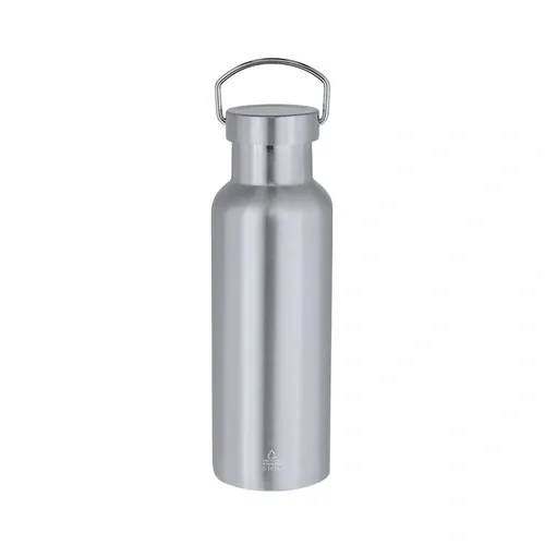 Bidón Térmico Acero Inoxidable Reciclado 500ml ref 21991 - Plateado