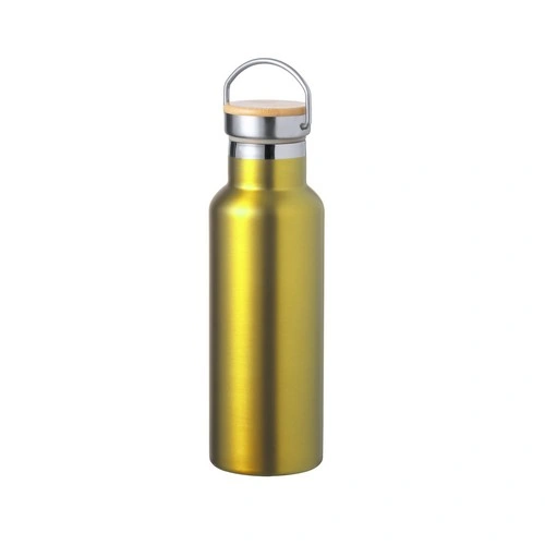 Bidón térmico de acero inox con tapón de bambú ref 1936