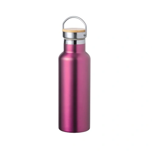 Bidón térmico de acero inox con tapón de bambú ref 1936