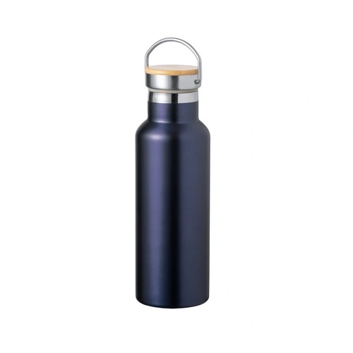 Bidón térmico de acero inox con tapón de bambú ref 1936