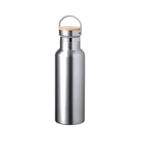 Bidón térmico de acero inox con tapón de bambú ref 1936