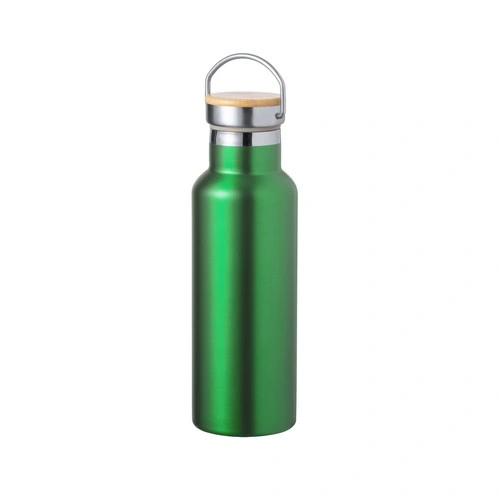 Bidón térmico de acero inox con tapón de bambú ref 1936