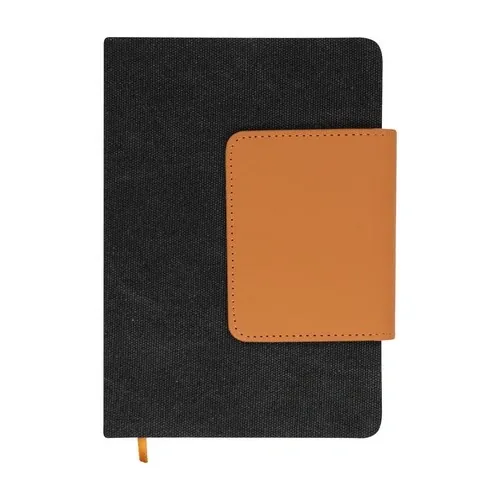 Bloc de notas A5 con cierre magnético y material reciclado ref RE41 - Negro