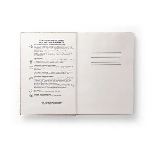 Bloc de notas A5 ecológico de residuos de té y algodón ref 93296 - Natural 02