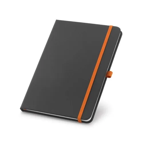 Bloc de notas A5 tapa dura con 160 páginas rayadas ref 93717 - Naranja