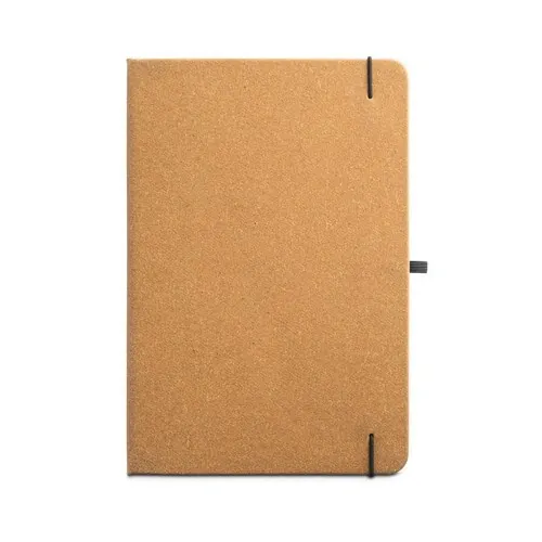 Bloc de notas A5 tapa rígida piel reciclada con portalápices ref 93087 - Marron Claro Back