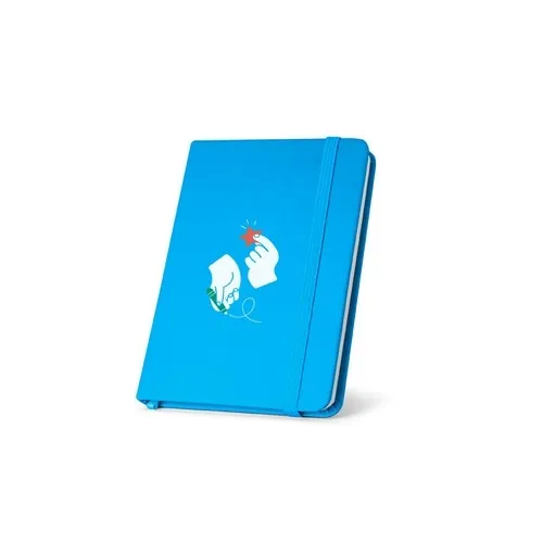Bloc de notas de bolsillo tapa dura con marcapáginas ref 93425 - Azul Claro
