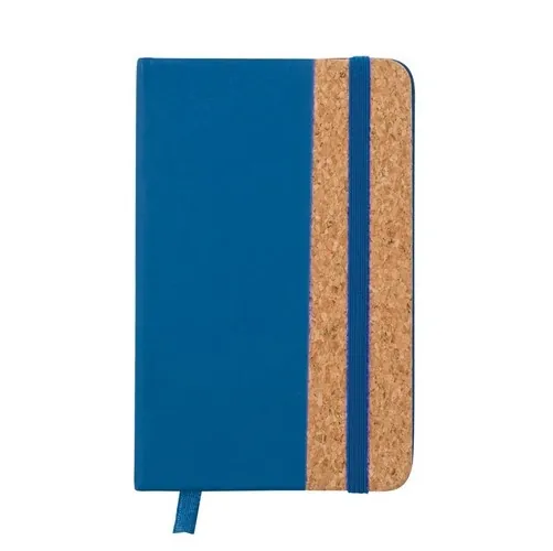 Bloc de notas de corcho con elástico y marcapáginas ref TI26 - Azul Royal