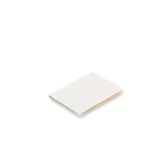 Bloc de notas amarillo con semillas de amapolas ref MO6510 - Side Blanco