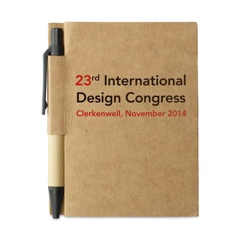 Libreta de bolsillo reciclada con bolígrafo incluido ref MO7626