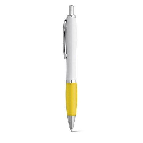 Bolígrafo ABS blanco con clip metálico antideslizante ref 81132