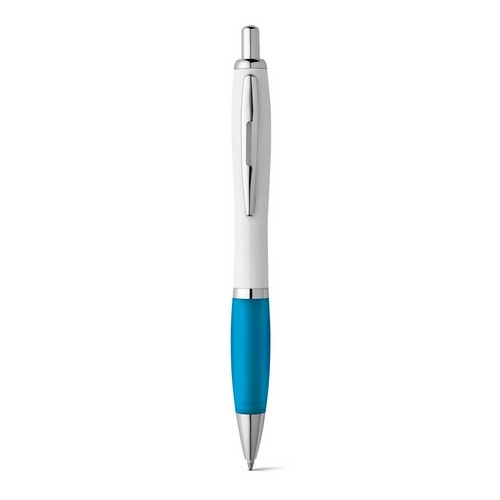 Bolígrafo ABS blanco con clip metálico antideslizante ref 81132