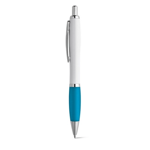 Bolígrafo ABS blanco con clip metálico antideslizante ref 81132