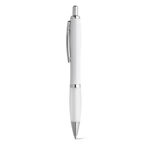 Bolígrafo ABS blanco con clip metálico antideslizante ref 81132
