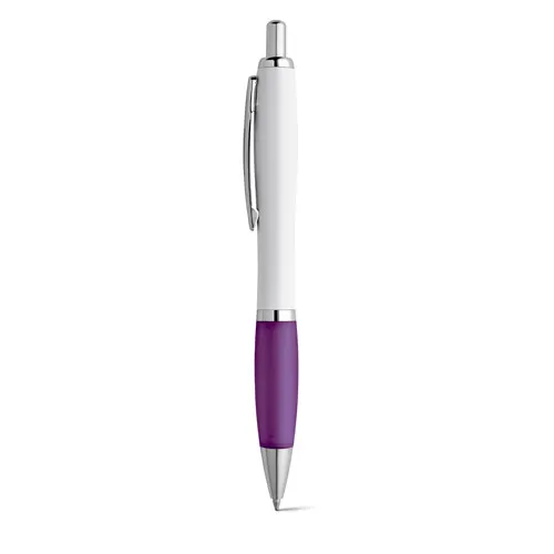 Bolígrafo ABS blanco con clip metálico antideslizante ref 81132