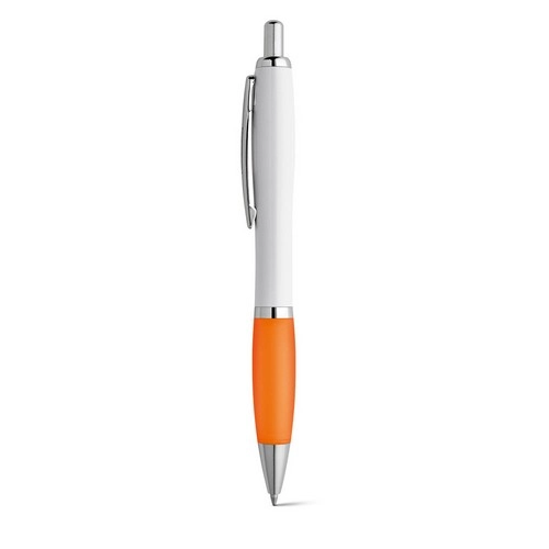 Bolígrafo ABS blanco con clip metálico antideslizante ref 81132