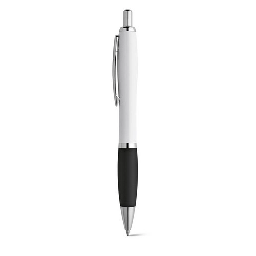 Bolígrafo ABS blanco con clip metálico antideslizante ref 81132
