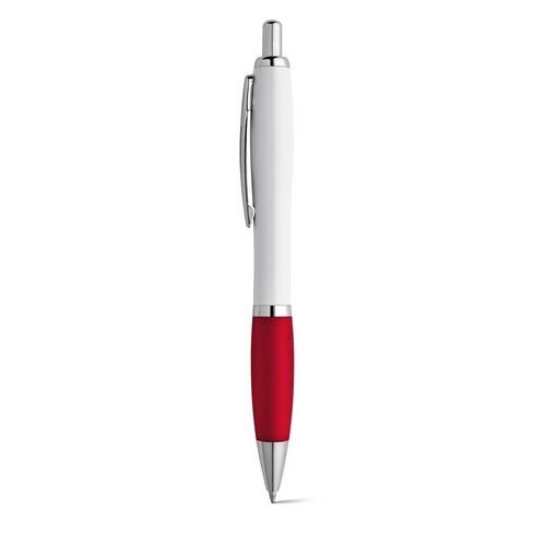 Bolígrafo ABS blanco con clip metálico antideslizante ref 81132
