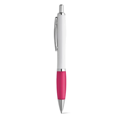 Bolígrafo ABS blanco con clip metálico antideslizante ref 81132