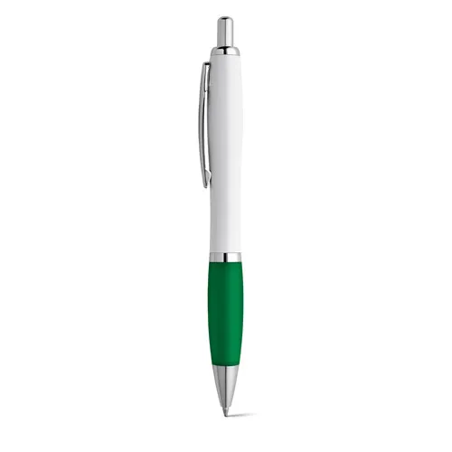 Bolígrafo ABS blanco con clip metálico antideslizante ref 81132