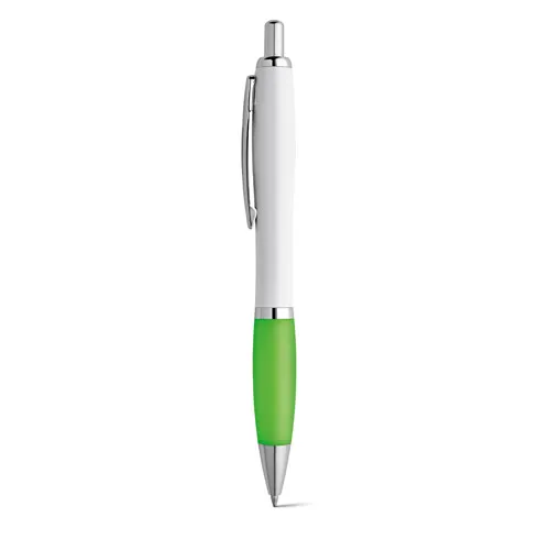 Bolígrafo ABS blanco con clip metálico antideslizante ref 81132