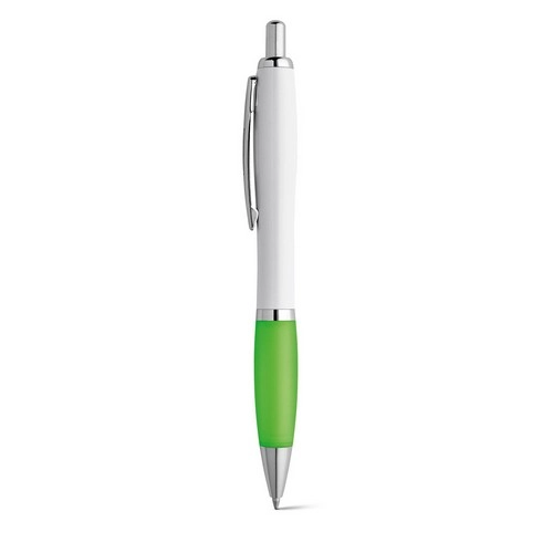Bolígrafo ABS blanco con clip metálico antideslizante ref 81132