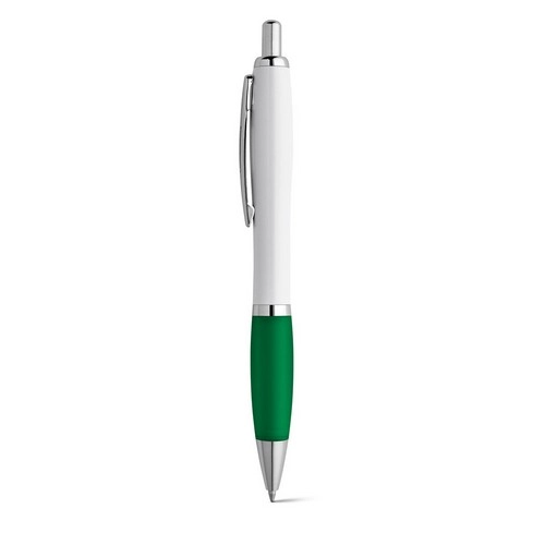 Bolígrafo ABS blanco con clip metálico antideslizante ref 81132