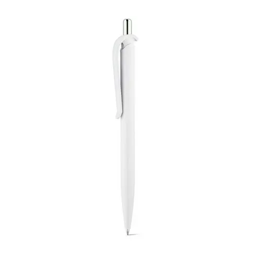 Bolígrafo ABS con clip tinta azul ref 91693 - Blanco 01