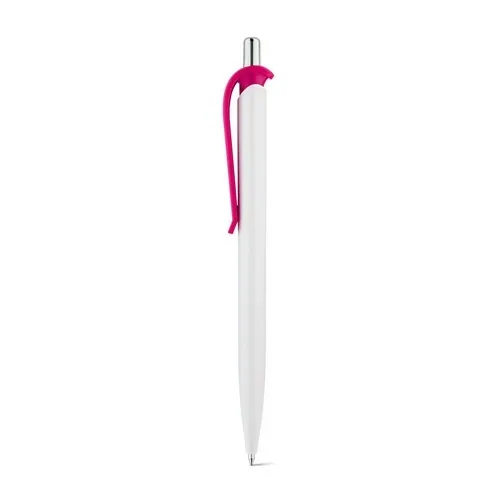 Bolígrafo ABS con clip tinta azul ref 91693 - Rosa