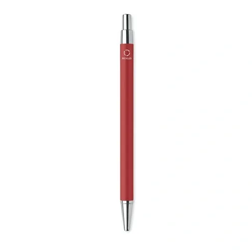Bolígrafo reciclado con pulsador y tinta azul ref MO6560 - Front Rojo