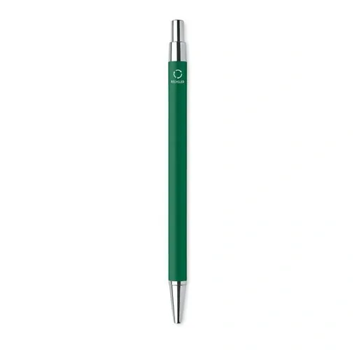 Bolígrafo reciclado con pulsador y tinta azul ref MO6560 - Front Verde
