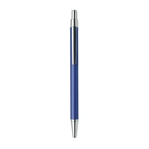 Bolígrafo reciclado con pulsador y tinta azul ref MO6560 - Side Azul Royal