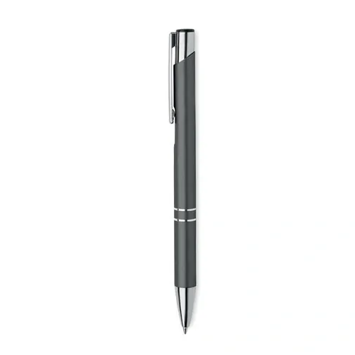 Bolígrafo reciclado de aluminio con pulsador tinta azul ref MO6561 - Top Titanio