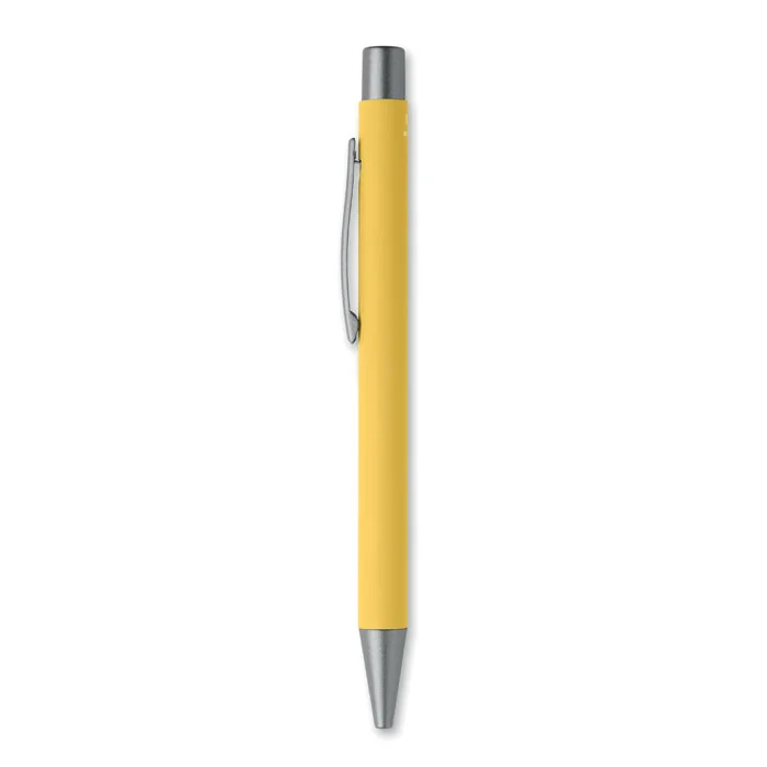 Bolígrafo de aluminio reciclado Nali personalizable ref mo3222 - Back Amarillo