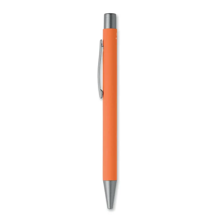 Bolígrafo de aluminio reciclado Nali personalizable ref mo3222 - Back Naranja