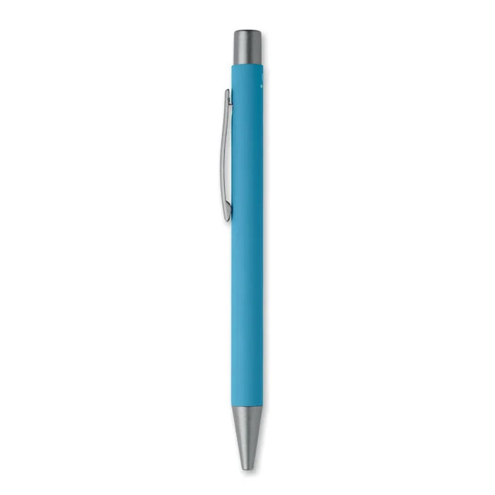Bolígrafo de aluminio reciclado Nali personalizable ref mo3222 - Back Turquesa