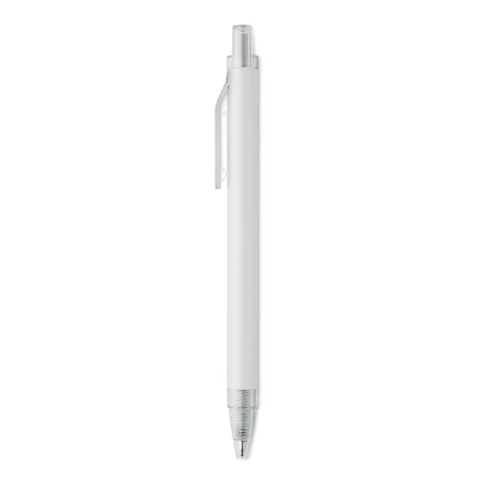 Bolígrafo de aluminio reciclado Nosta personalizable ref mo3185 - Blanco Abierta