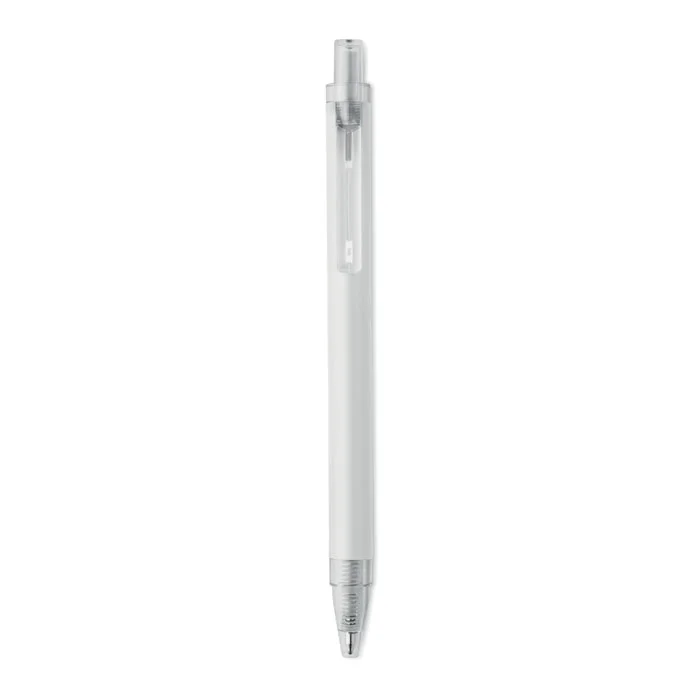 Bolígrafo de aluminio reciclado Nosta personalizable ref mo3185 - Blanco Arriba