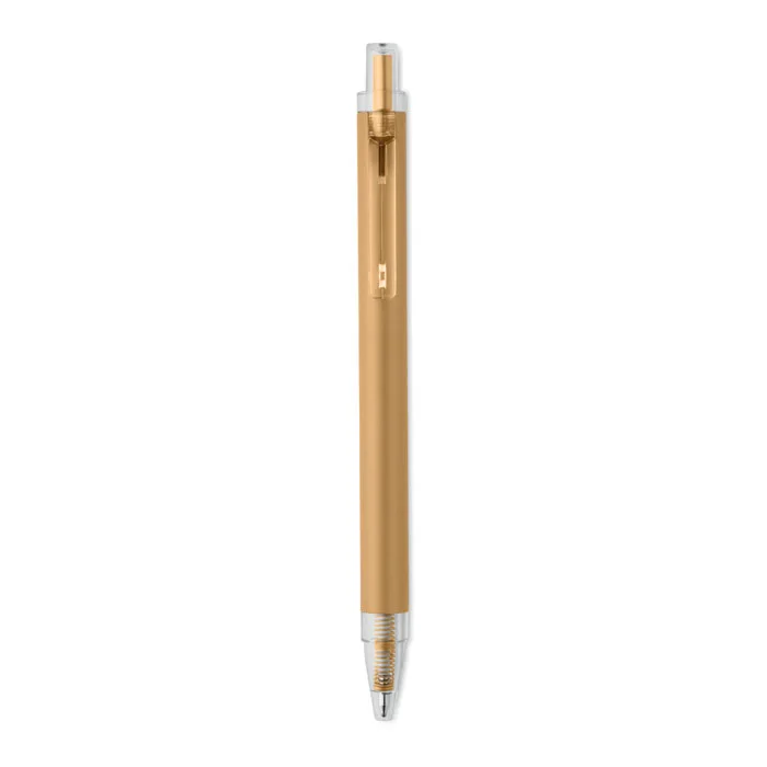Bolígrafo de aluminio reciclado Nosta personalizable ref mo3185 - Dorado Mate Arriba