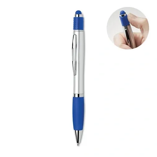 Bolígrafo Stylus reciclado con función giratoria antiestrés ref MO2573 - Azul Royal