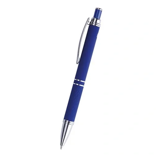Bolígrafo azul de aluminio reciclado con carga jumbo ref NE31 - Azul Royal