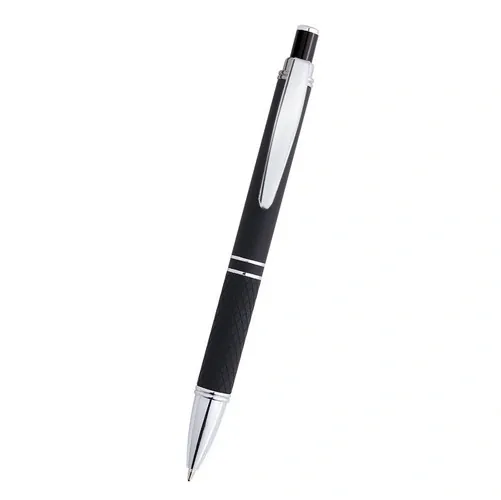 Bolígrafo azul de aluminio reciclado con carga jumbo ref NE31 - Negro