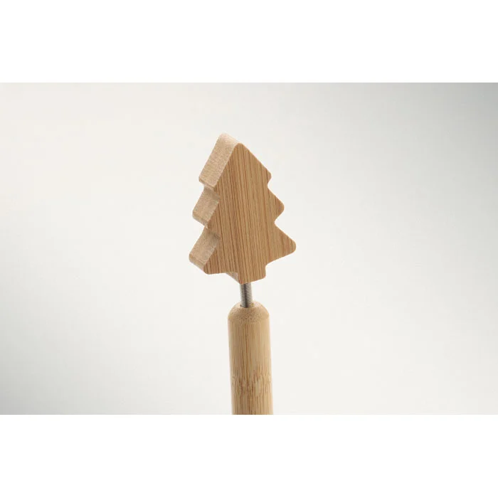 Bolígrafo de bambú Navidad Chrispen personalizable ref cx1580 - Back Madera