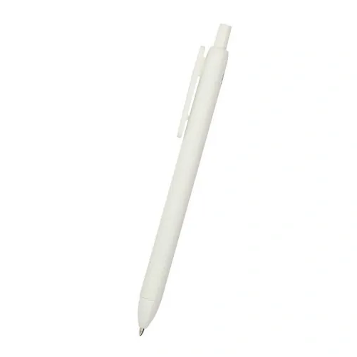 Bolígrafo biodegradable de PLA con mecanismo de pulsador ref BA49 - Blanco