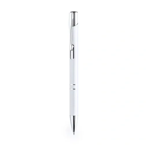 Bolígrafo Cedris personalizable de aluminio y tinta negra ref 22431 - Blanco