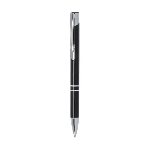 Bolígrafo Cedris personalizable de aluminio y tinta negra ref 22431 - Negro